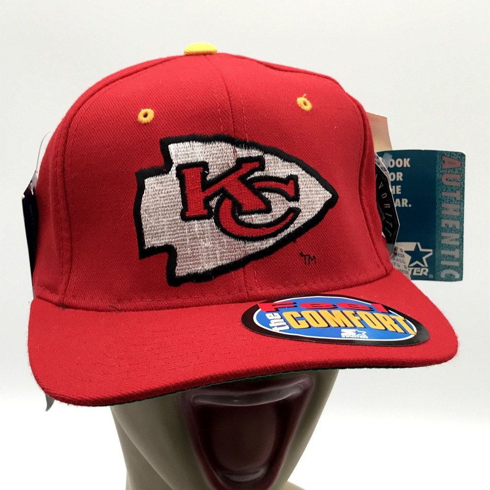 Vintage Kansas City Chiefs 90s Starter StarFit Size S/M New With Tags Flex